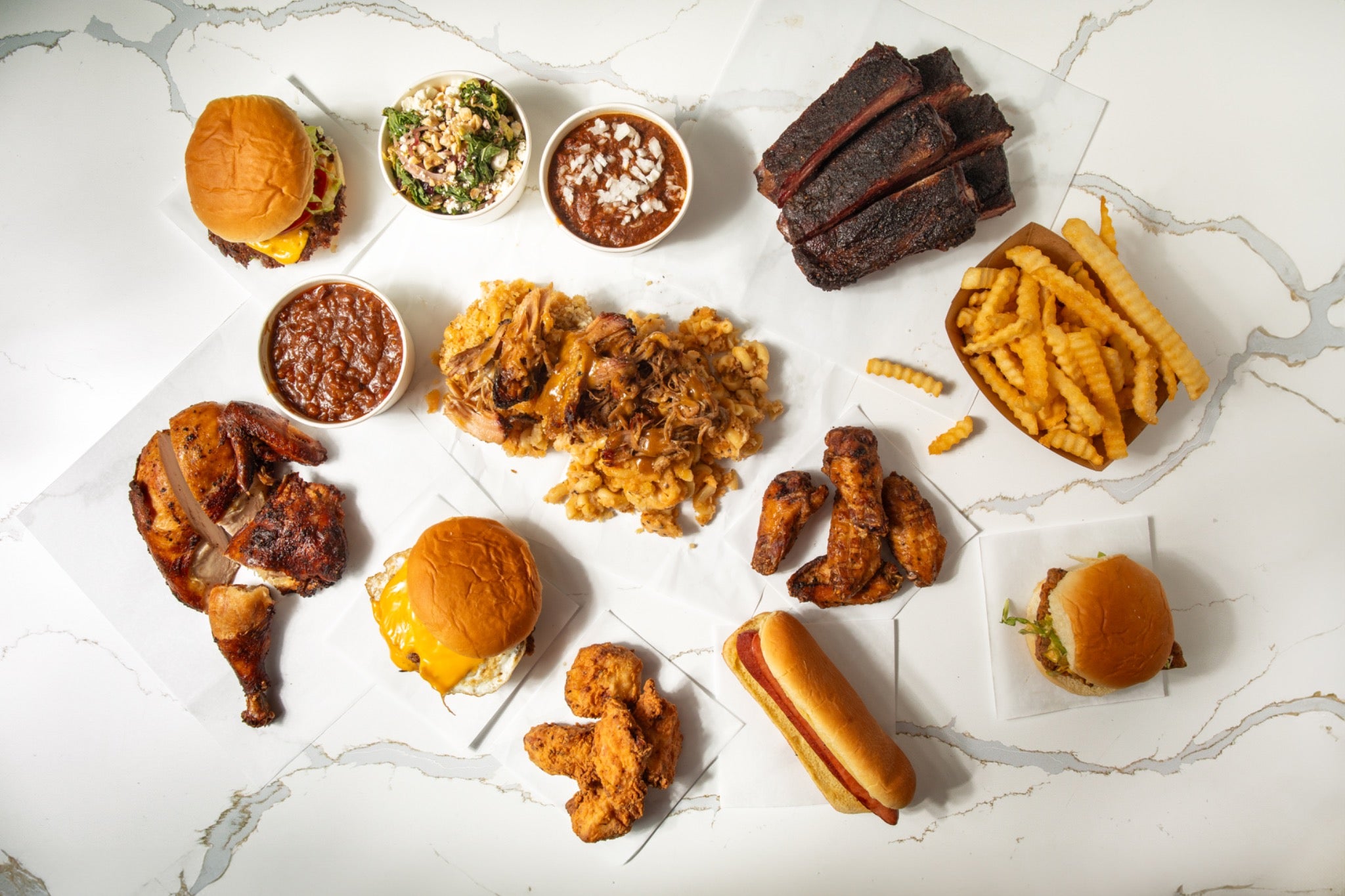 Embark smoked meats, burgers, wings and sides
